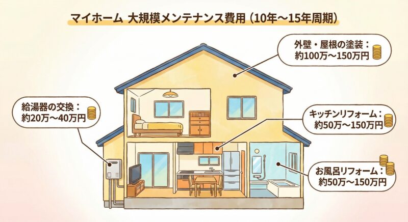 戸建ての大規模メンテナンス費用